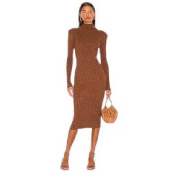 NWT ASTR The Label Abilene Sweater Dress in Nutmeg Large - Picture 1 of 5